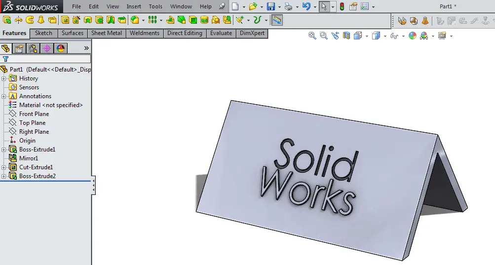 How to engrave text in solidworks