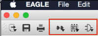 Device package and symbol in Eagle Library window