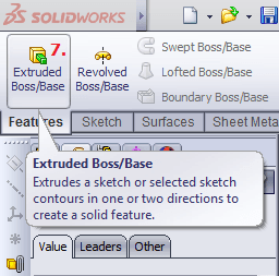 Extrude Boss Base a polygon 
