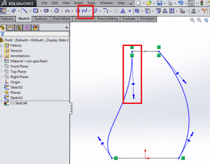 Create a Lofted Surface for SolidWorks Surface Modeling