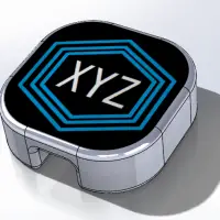 Final design with decal in solidworks