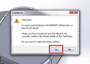 How to Add a Decal to a Part in SolidWorks - Tutorial