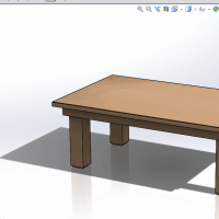 coffee table create using assemblies in solidworks