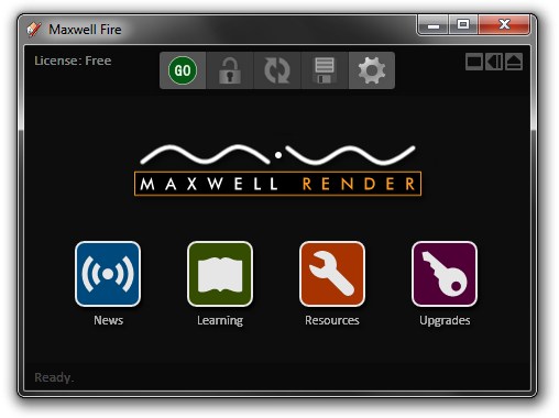 Maxwell for SketchUp free license welcome screen