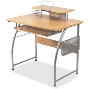 Upper Shelf Laminate Computer Desk by Lorell review