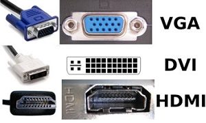 vga dvi hdmi